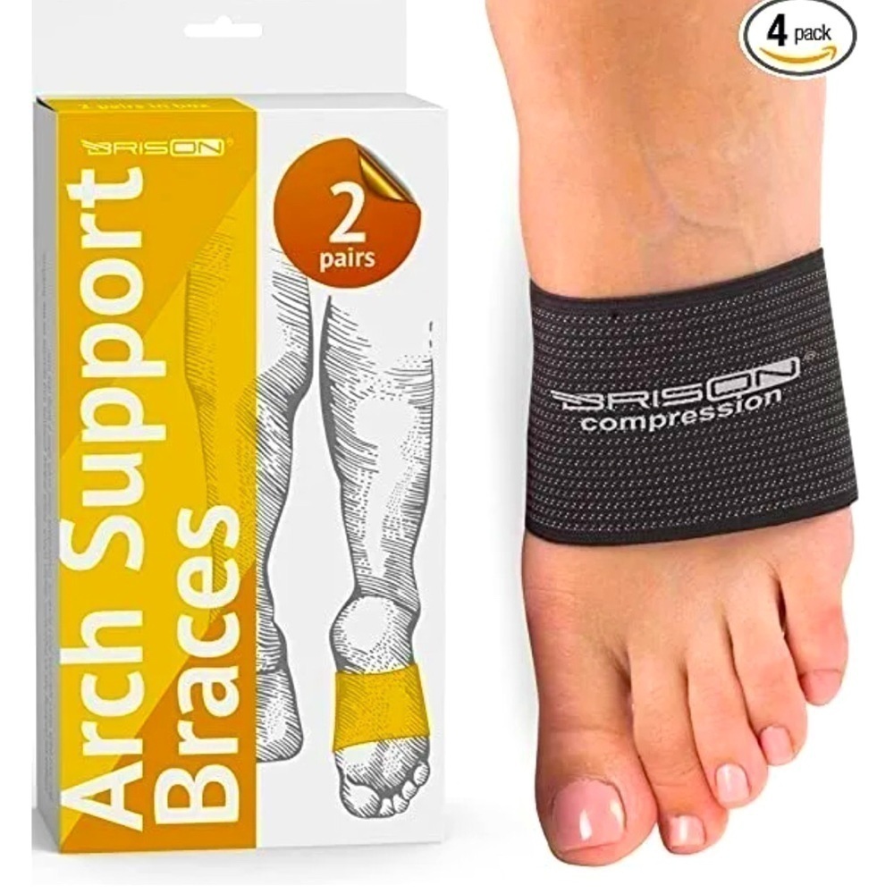 Brison Compression Arch Supports unisex, comfort elastic 2 pair